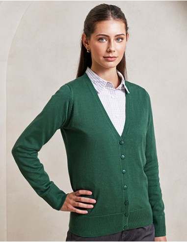 P-PR697-Womens Button Through Knitted Cardigan